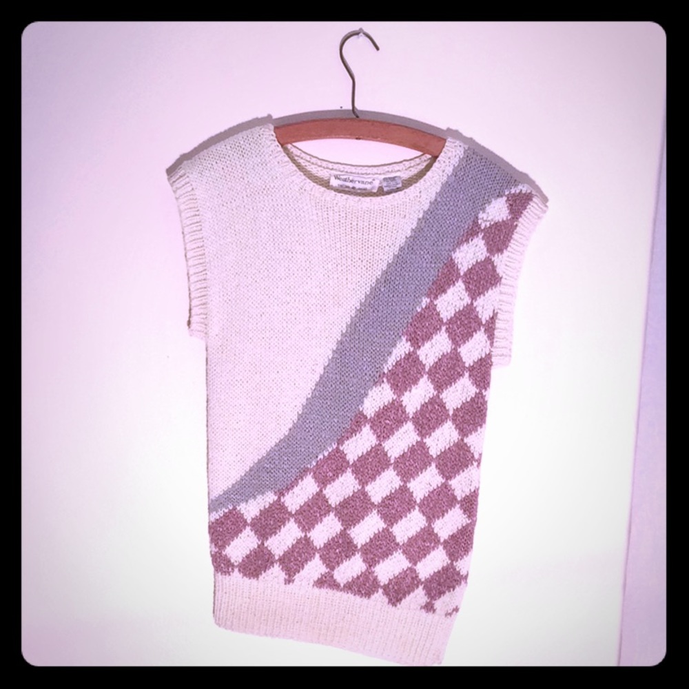 Vintage checkered sweater tee